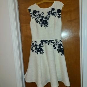 Embroider Corded Knit Dress